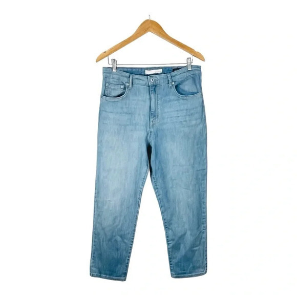 Ella Moss High Waist Straight Leg Ankle Crop Jeans Light Wash Women Size 12/31 - Picture 2 of 9